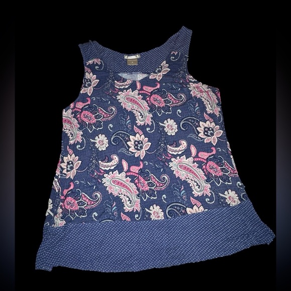 INK+IVY Blue  Floral Paisley Pajama Short Set XL - Picture 3 of 10